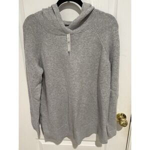 Loft Women's‎ Hooded Pullover Sweater Knit Gray Wool Blend Medium NWT